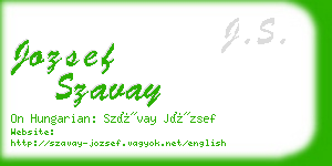 jozsef szavay business card